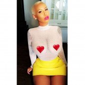 Amber Rose braless see through