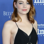 Emma Stone braless