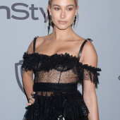 Hailey Bieber see through