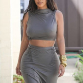 Kim Kardashian braless