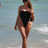 Larsa Pippen pussy slip