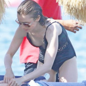 Lily Collins nip slip