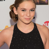 Morgan Saylor sexy black dress