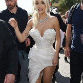 Rita Ora braless