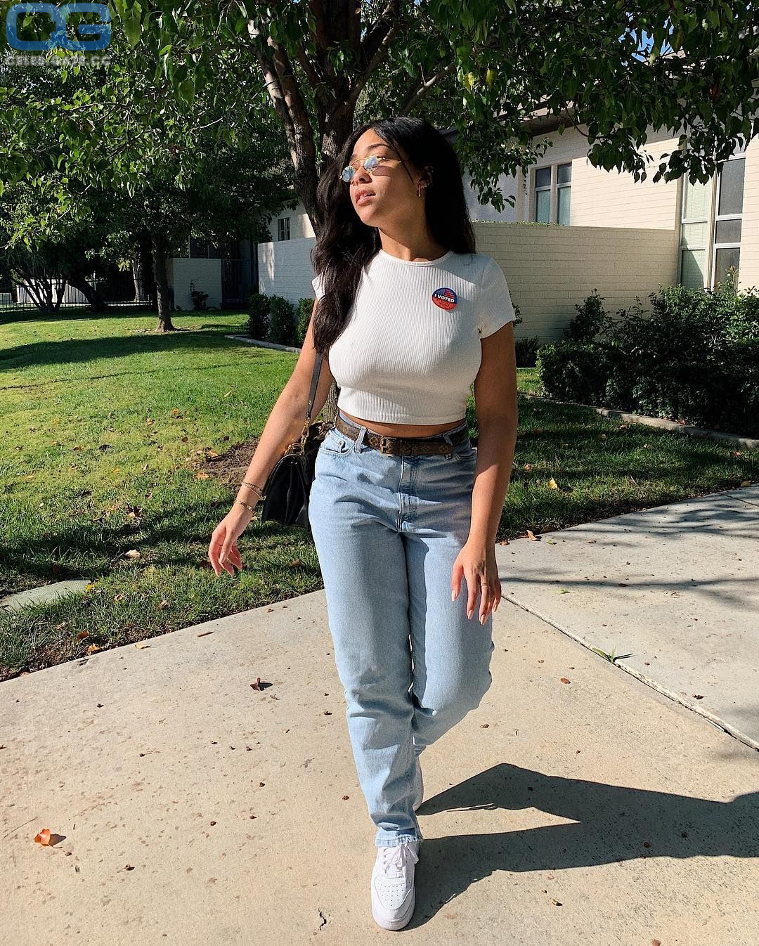 Jordyn Woods braless