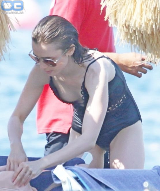 Lily Collins nip slip